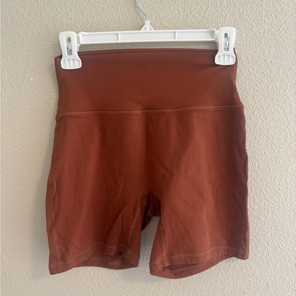 SET Active Women's Bike Shorts in Rust - Picture 1 of 3